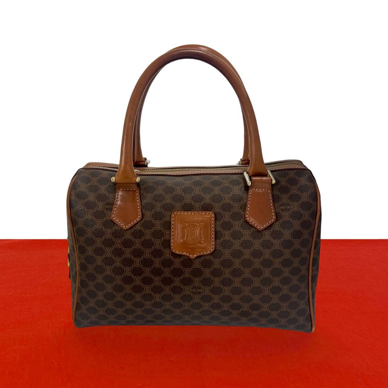 極 美品 CELINE セリーヌ マカダム ブラゾン トリオンフ 柄 ロゴ