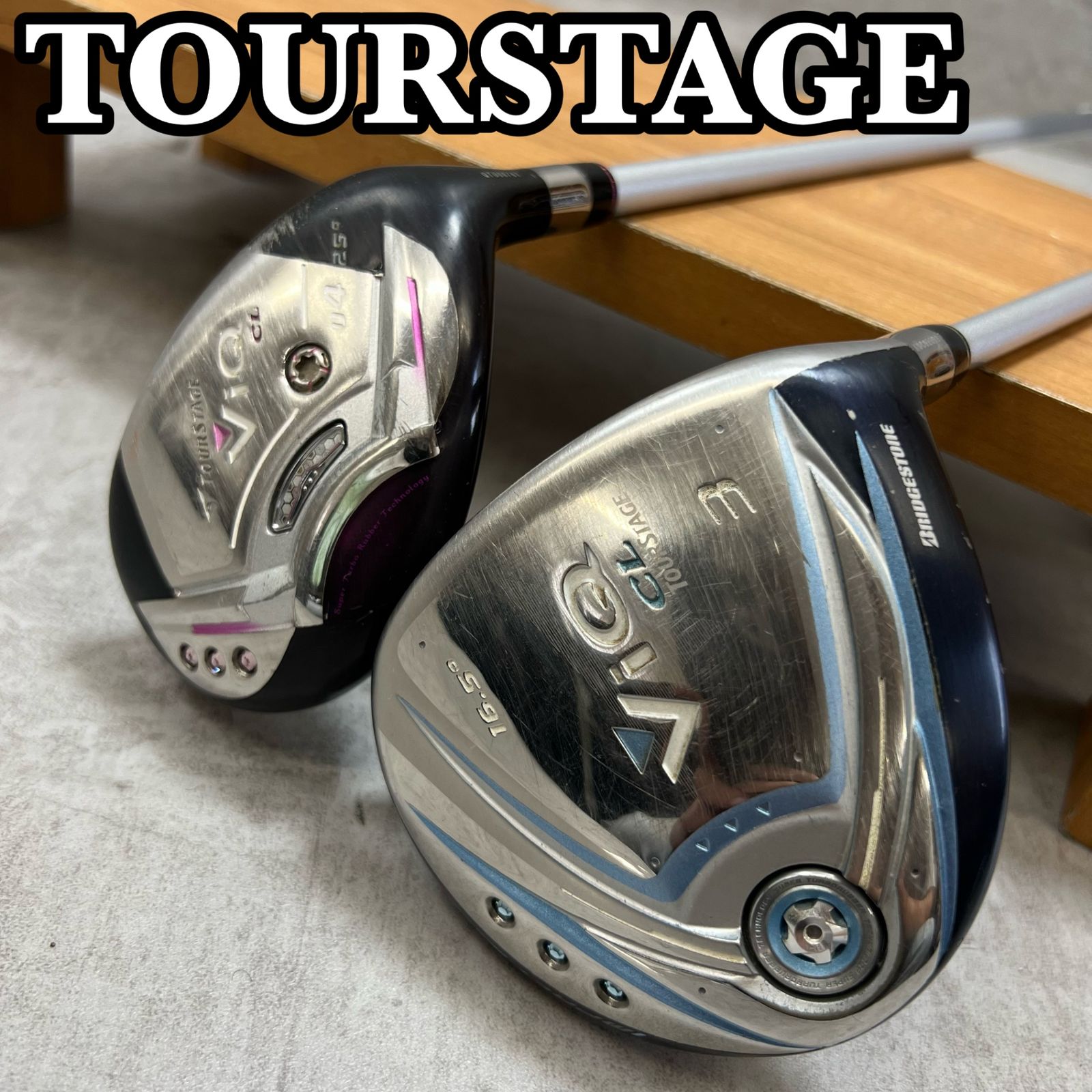 ツアーステージ ViQ CL レディースゴルフ ウッド2本セット 3W 4U 右 