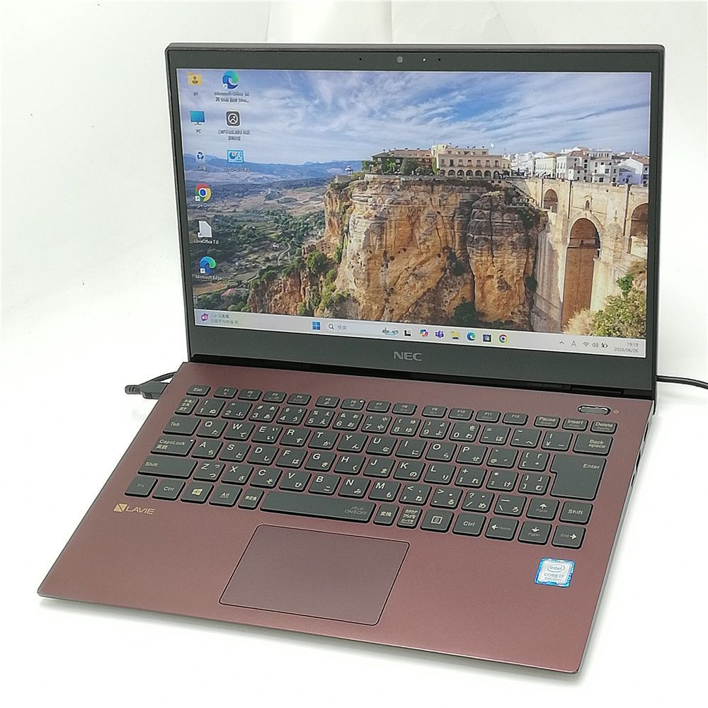 NEC Core i7/16GB/SSD タッチパネル ワイン色- メルカリ