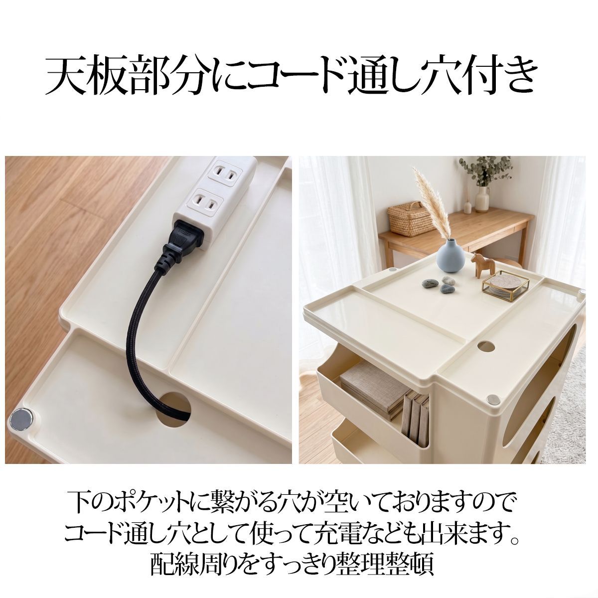 収納 ワゴン 4段4トレイ 4段トレイ Wagon 収納ラック キャスター付き