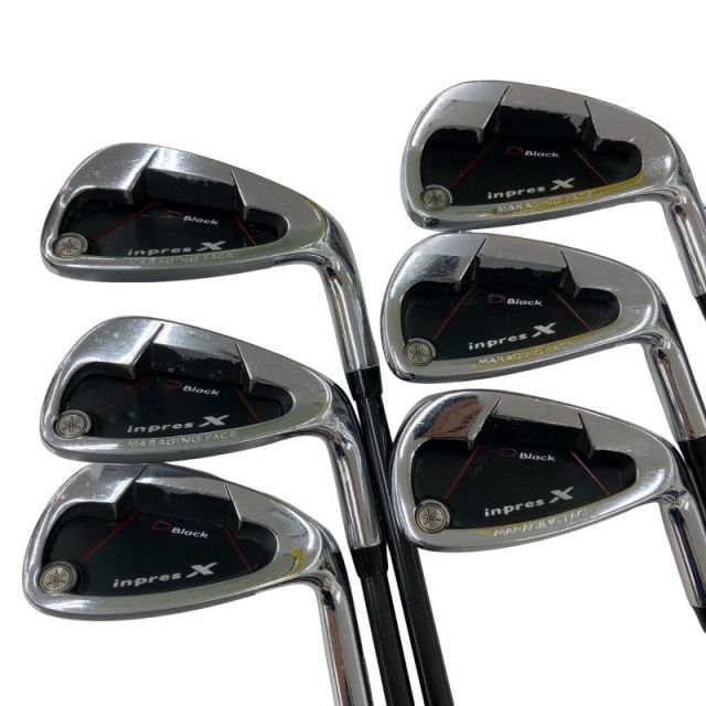 【中古】 ヤマハ inpres X D BLACK 8S アイアンセット IR DX-508i (フレックスR) メンズ 男性用 右利き 右用 Cランク ゴルフクラブ