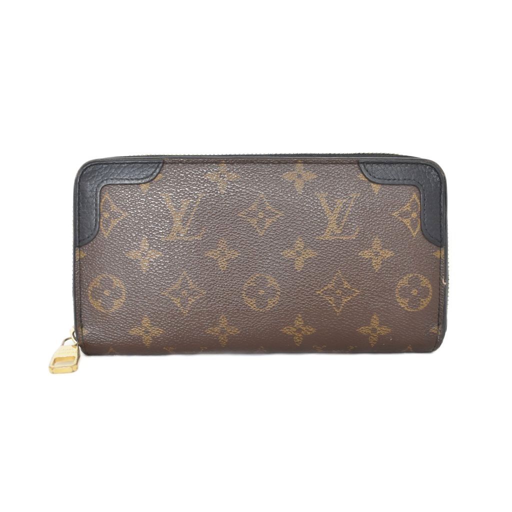 ルイヴィトン LOUIS VUITTON モノグラム ジッピーウォレット レティーロ ラウンドファスナー 長財布 ロングウォレット 茶 ブラウン M61855 ☆AA★