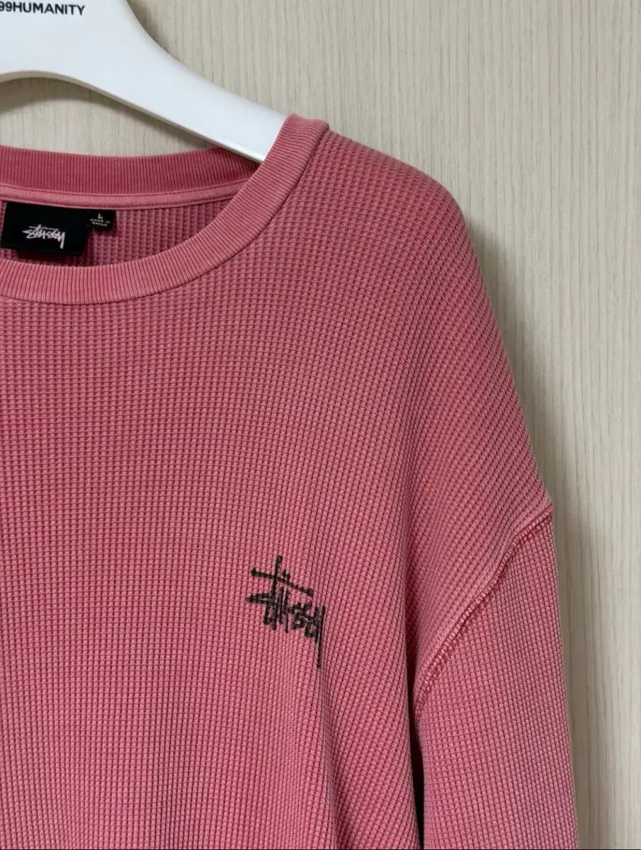 STUSSY ベーシック ストック サーマル ロングスリーブ Tシャツ ベリー L サイズ