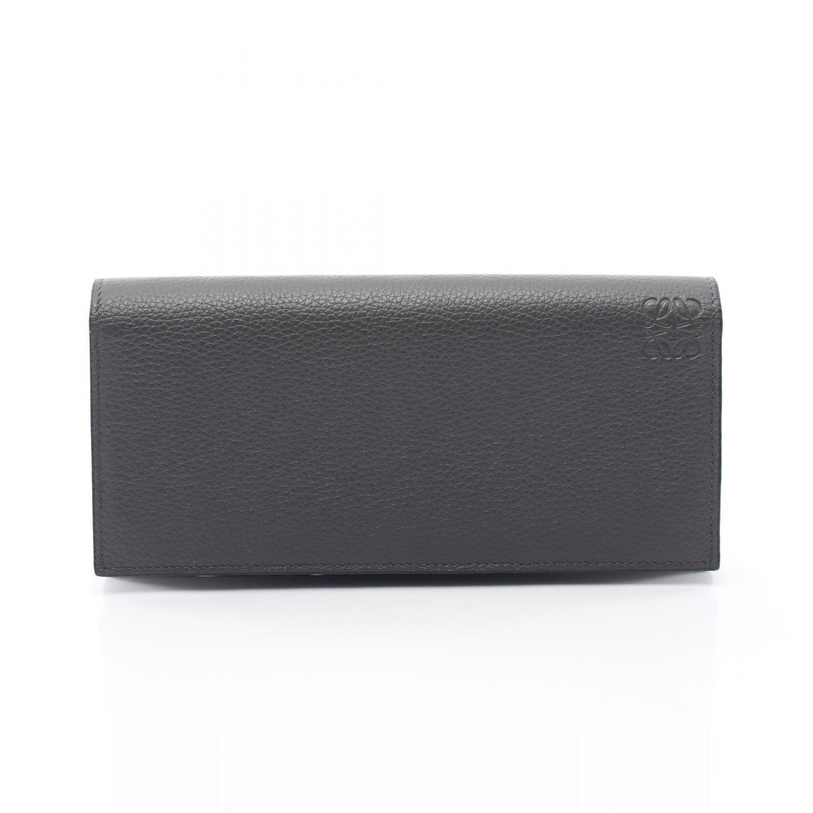 ロエベ LOEWE 二つ折り長財布 ロング ホリゾンタル ウォレット C660978X01 グレー レザー ロング ホリゾンタル ウォレット メンズ Used A