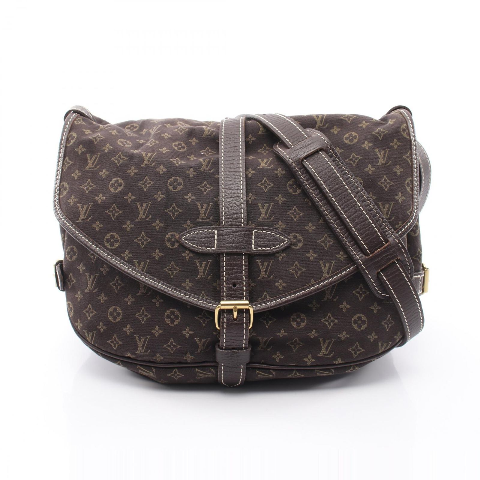 ルイ・ヴィトン LOUIS VUITTON ショルダーバッグ ソミュール M95227 エベヌ キャンバス レザー ソミュール30 レディース Used A