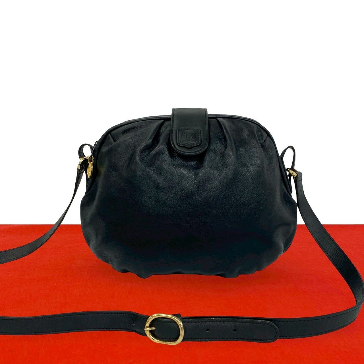 極 美品 希少品 CELINE セリーヌ ヴィンテージ トリオンフ ロゴ レザー