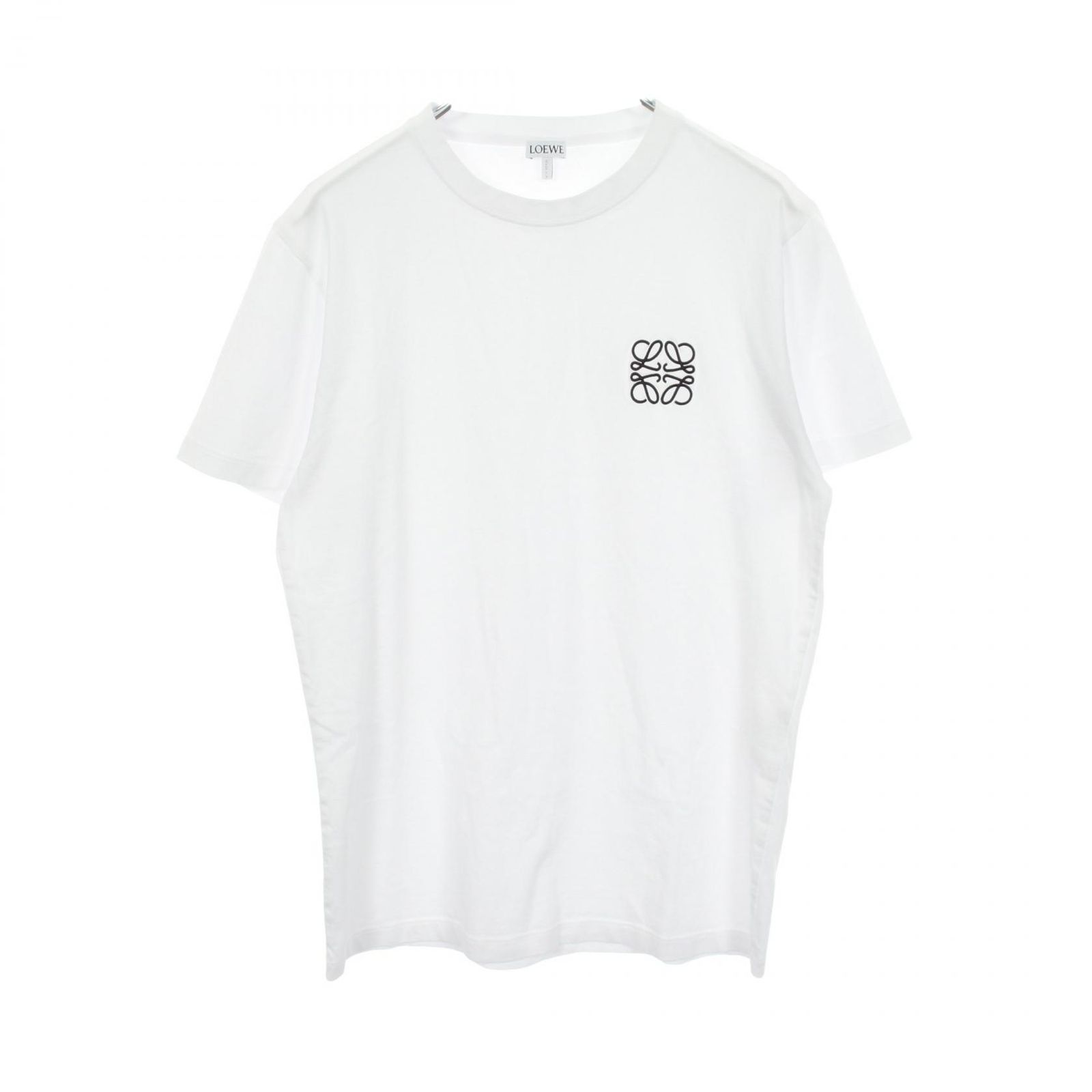 ロエベ LOEWE 半袖Tシャツ アナグラム刺繍 H526Y22X75 コットン Tシャツ Tシャツ XSサイズ ホワイト メンズ Used A