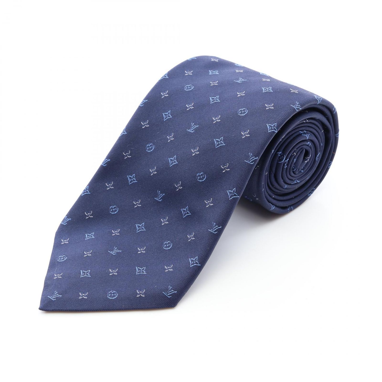 ルイ・ヴィトン LOUIS VUITTON ネクタイ クラヴァット モノグラム 3D 8CM M72163 シルク ネクタイ メンズ Used A