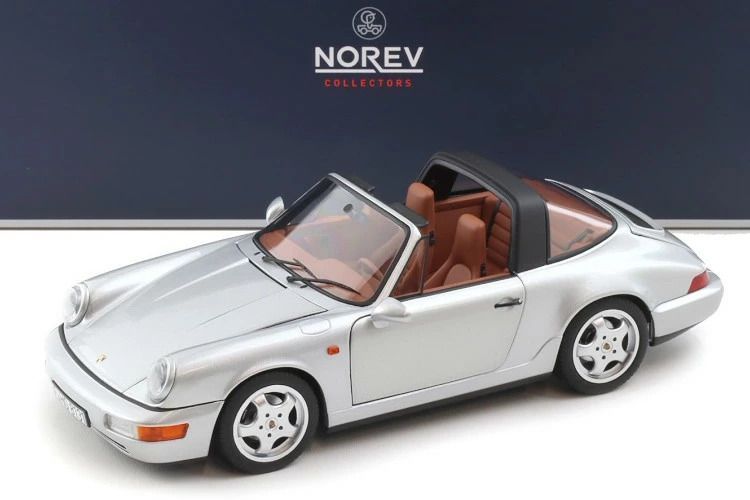 ノレブ 1/18 ポルシェ 911 964 カレラ4 タルガ 1990 シルバーメタリック Norev 1:18 Porsche Carrera 4 Targa Silver Metallic 187342