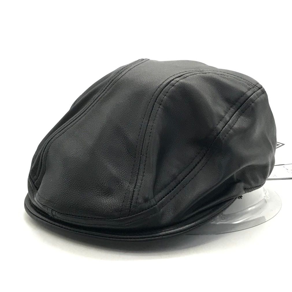 【倉吉店】schott | ショット ハンチング LEATHER HUNTING CAP 3129153 ブラック 【118】