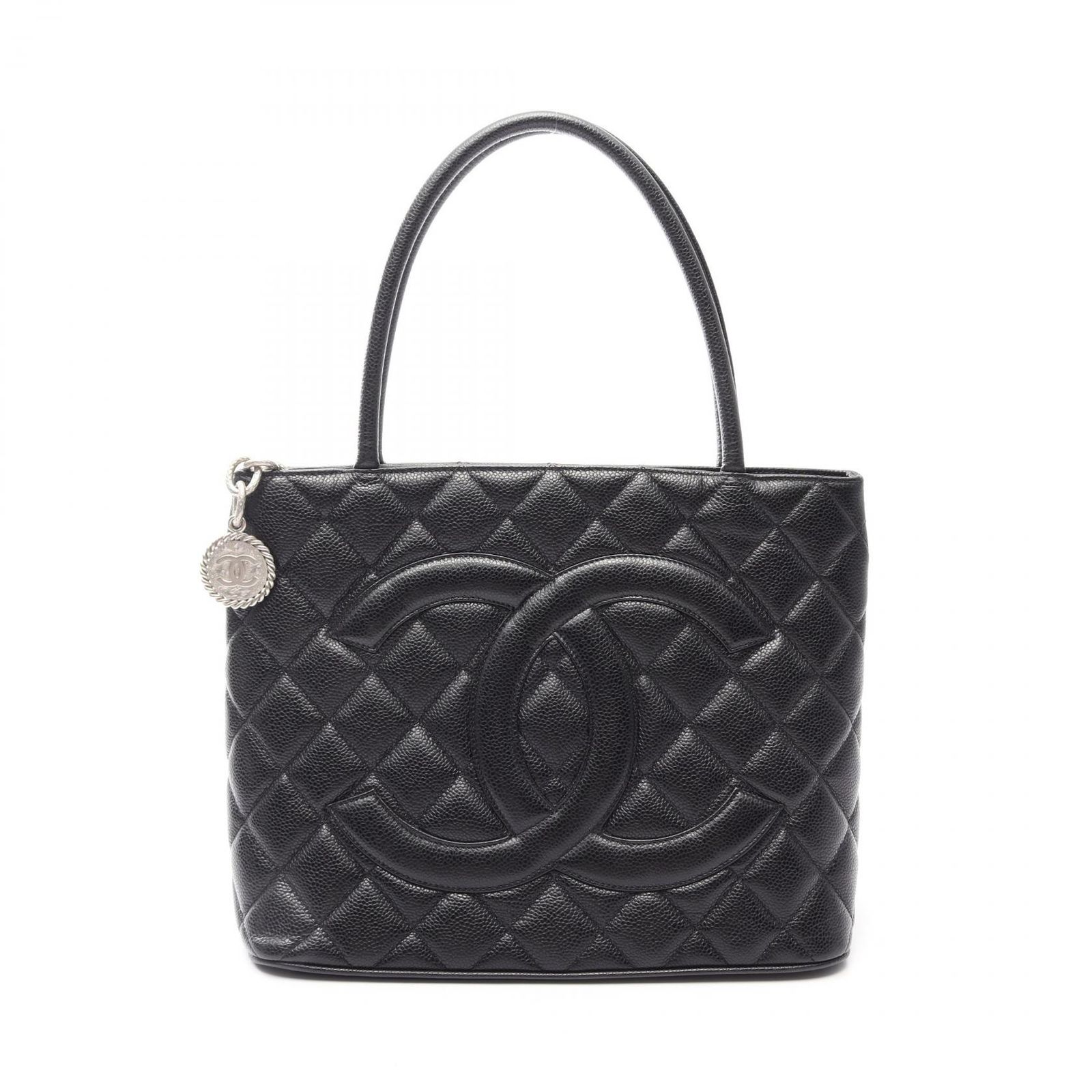 シャネル CHANEL トートバッグ 復刻トート A01804 ブラック キャビアスキン(グレインドカーフ) 復刻トート レディース Used A