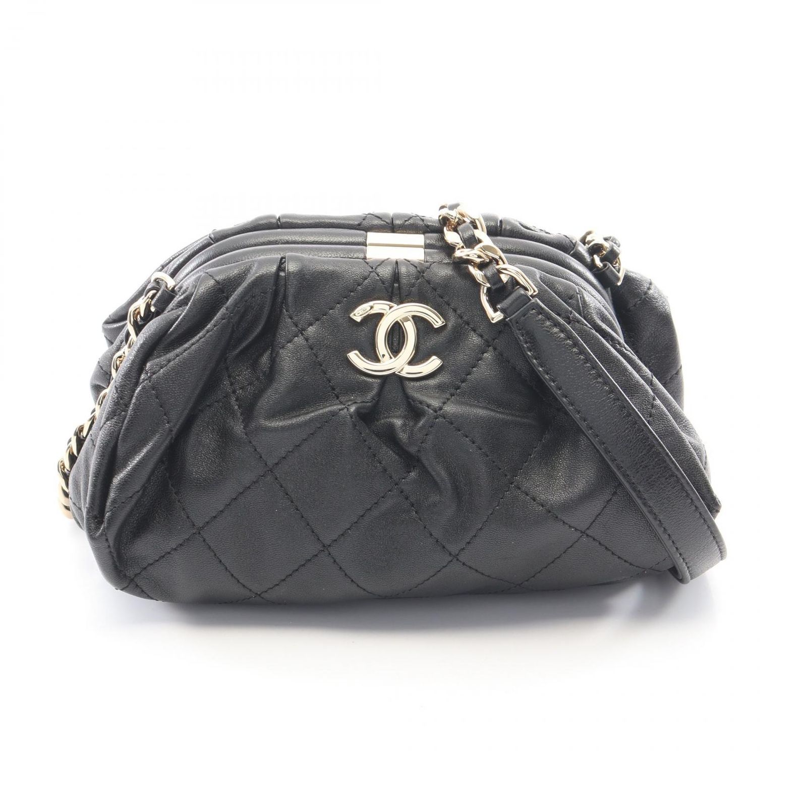 シャネル CHANEL ショルダーバッグ マトラッセ AS2493 ブラック ラムスキン（羊革） マトラッセ スモール チェーンショルダー レディース Used A