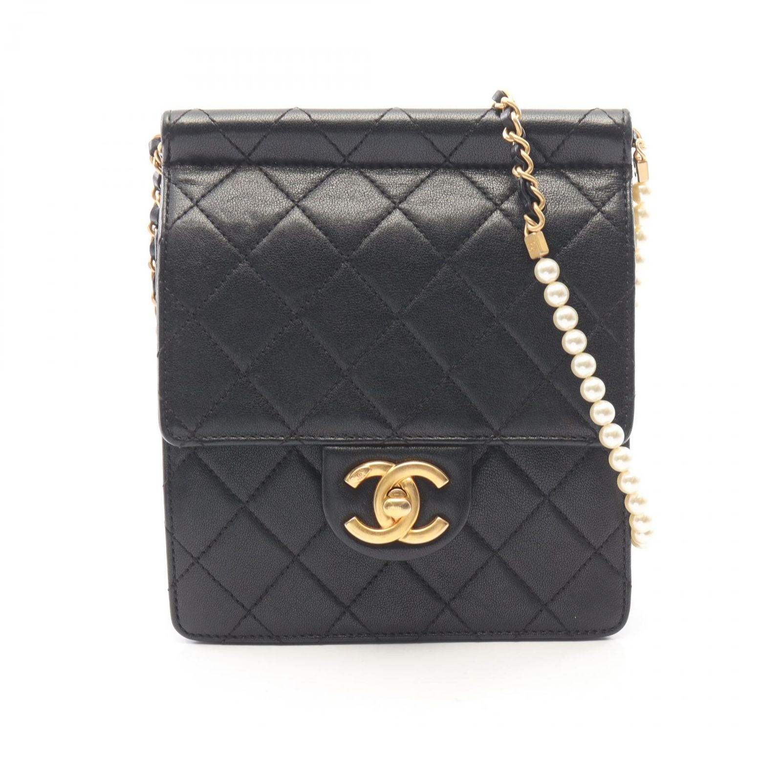 シャネル CHANEL ショルダーバッグ マトラッセ AS0580 ブラック レザー マトラッセ チェーンショルダー レディース Used B