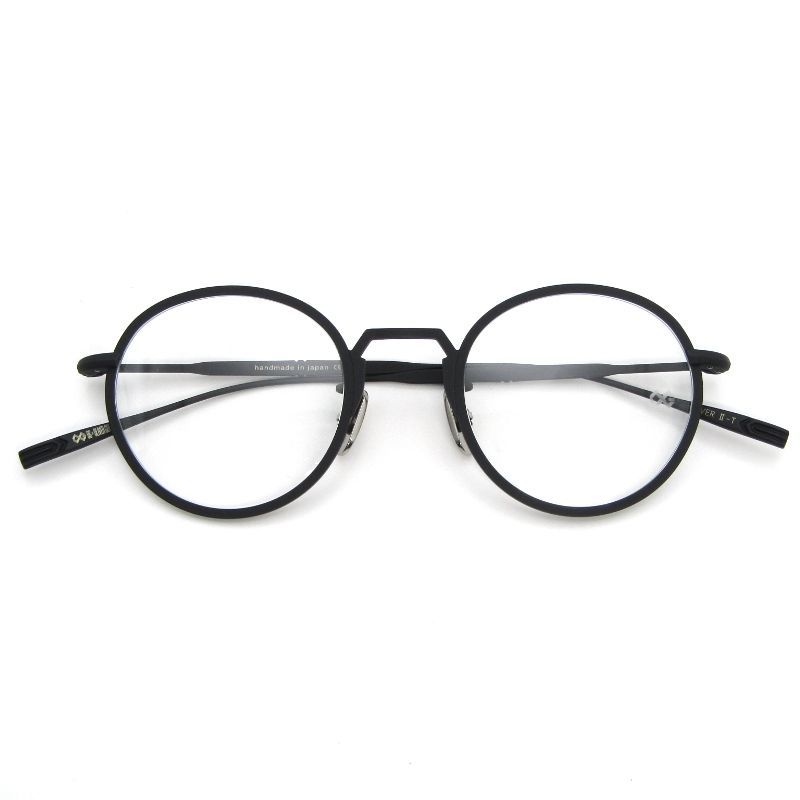 未使用 OG×OLIVER GOLDSMITH オージーバイオリバーゴールドスミス メガネフレーム OLIVER II-T 日本製 M BLACK マットブラック 54001132