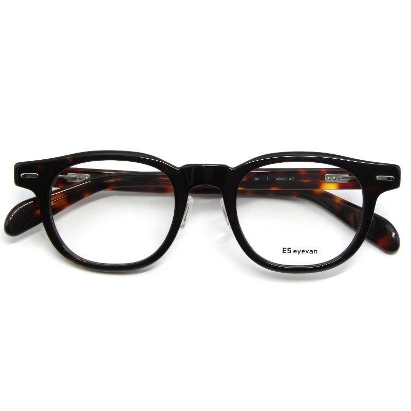 未使用 E5 eyevan イーファイブ アイヴァン メガネフレーム p29 日本製 ボスリントン Highcount acetate DM ダークデミ 61005870