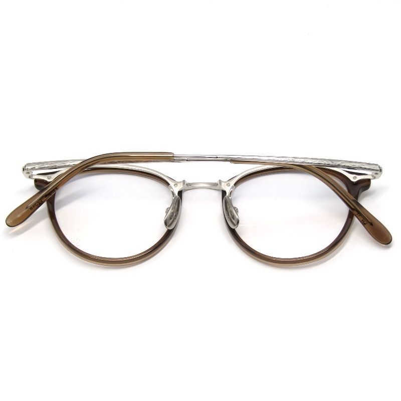 未使用 YELLOWS PLUS イエローズプラス メガネフレーム KYLA 日本製 カイラ ボストン コンビ 234W crystal brown/silver 61005876 未使用 YELLOWS PLUS イエローズプラス メガネフレーム KYLA 日本製