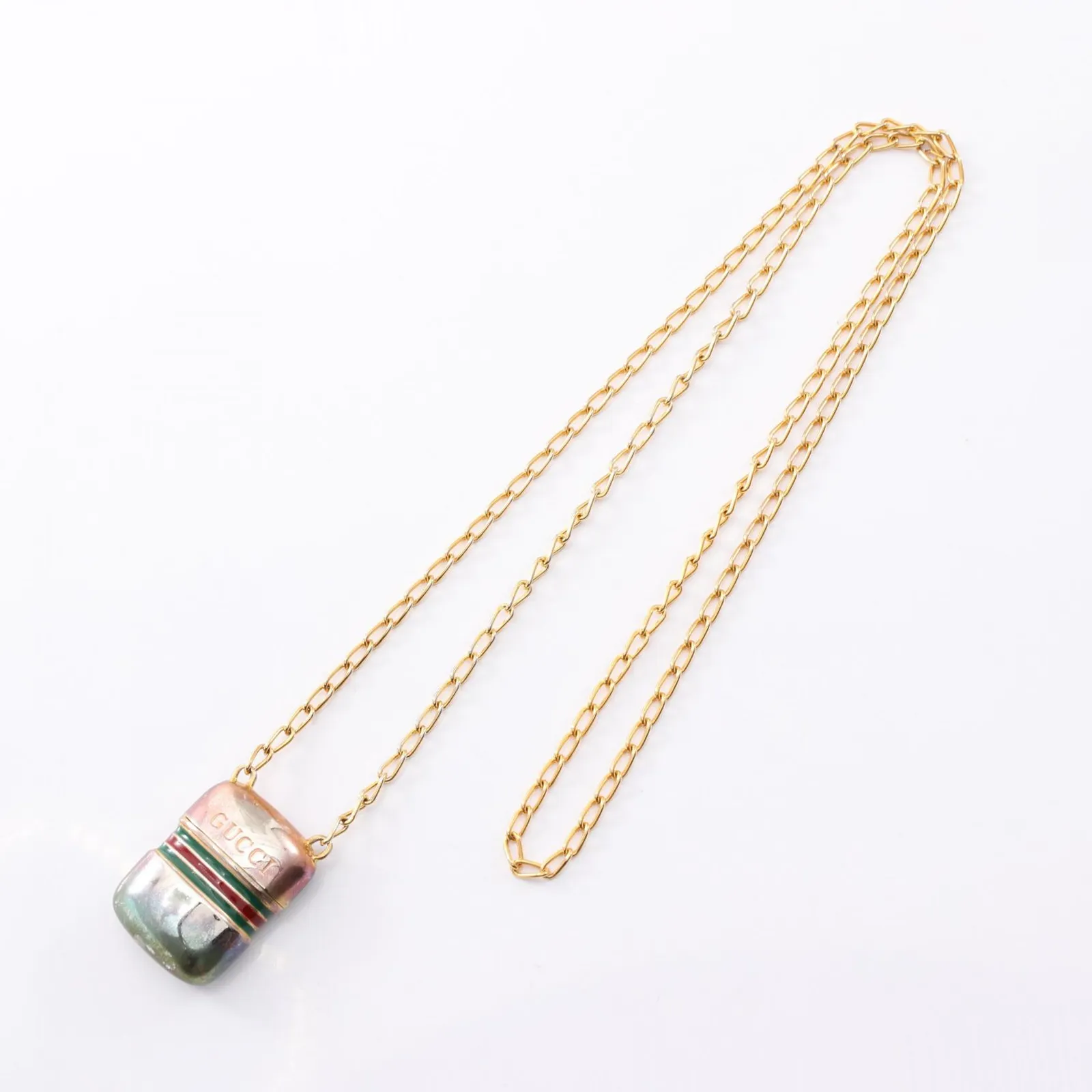 グッチ GUCCI ネックレス シェリーライン ピルケース GP（ゴールド