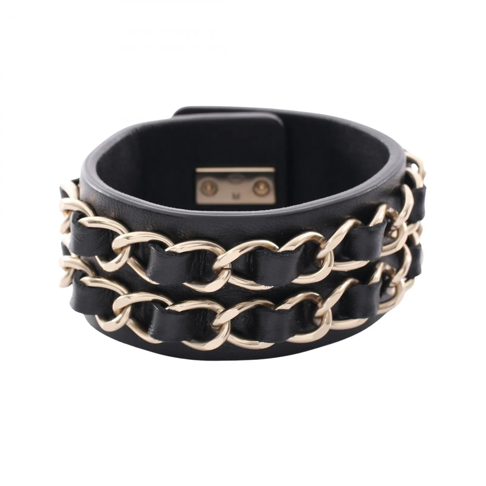 シャネル CHANEL ブレスレット ココマーク ターンロック レザー GP