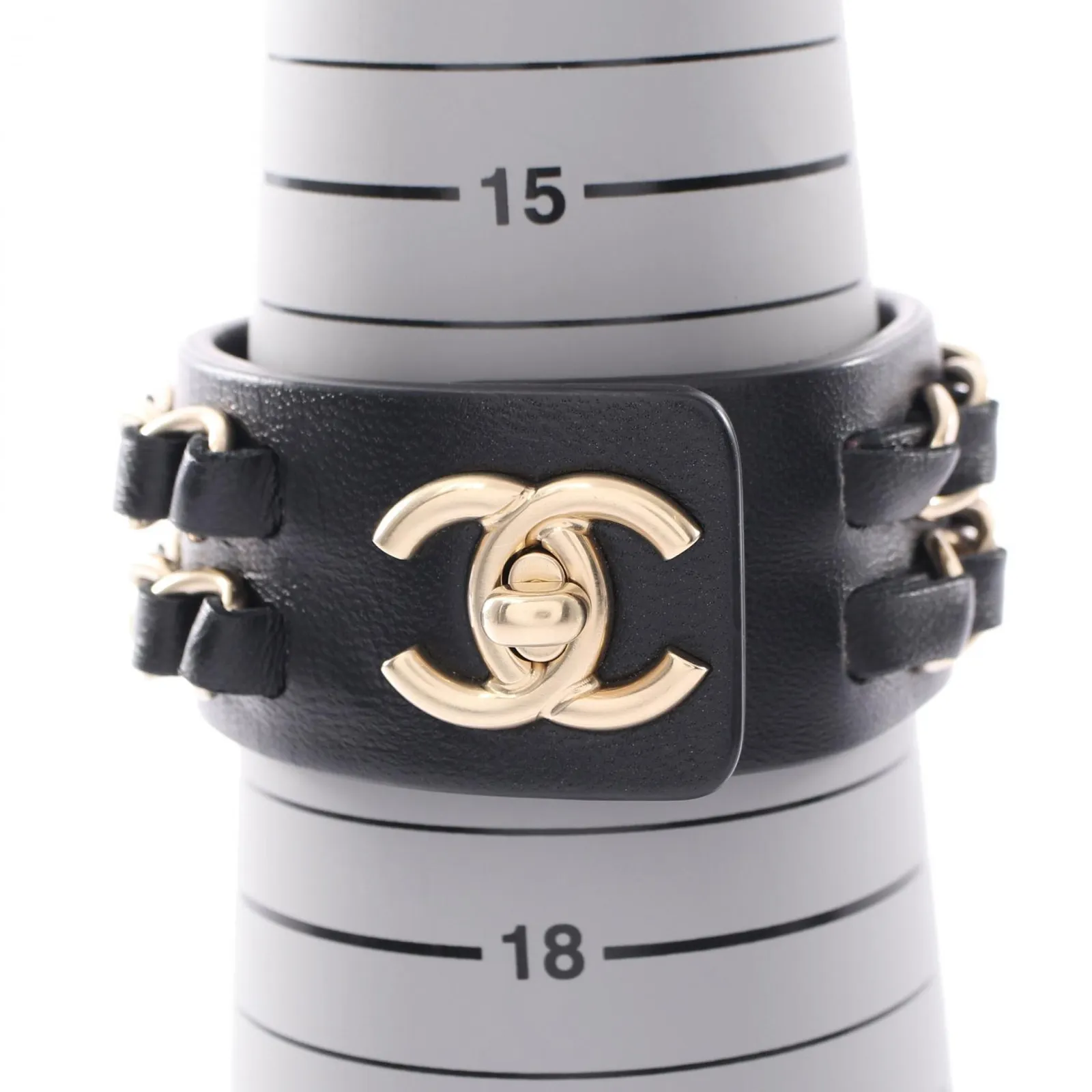 シャネル CHANEL ブレスレット ココマーク ターンロック レザー GP