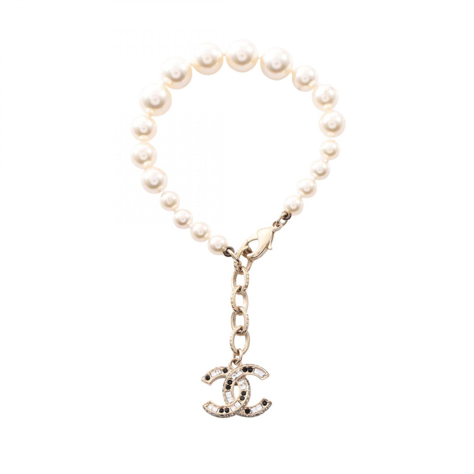 シャネル CHANEL ブレスレット ココマーク GP（ゴールドメッキ） パールブレスレット レディース Used A