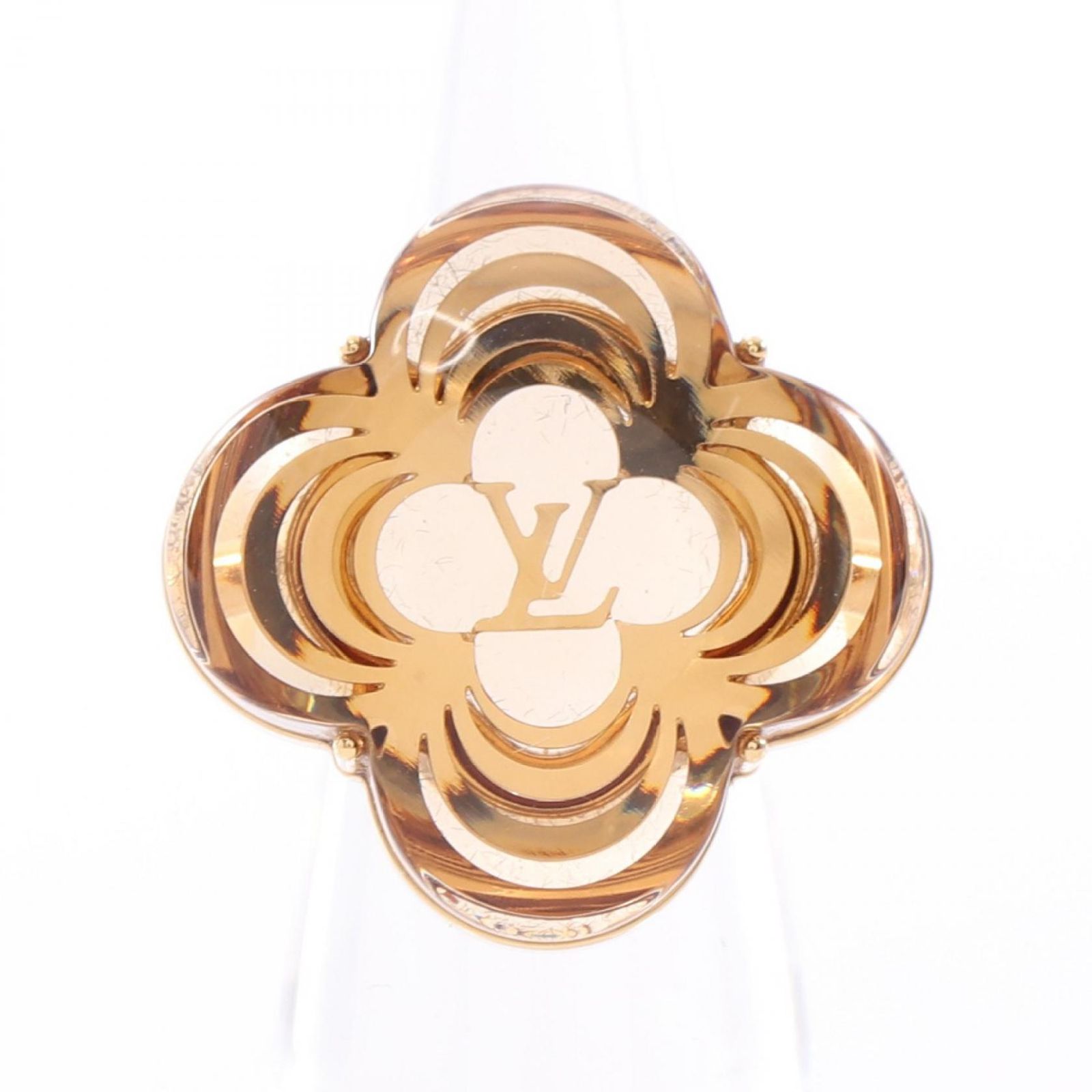 ルイ・ヴィトン LOUIS VUITTON リング・指輪 バーグアラフォリ モノグラムフラワー M65620 GP（ゴールドメッキ） リング レディース Used A