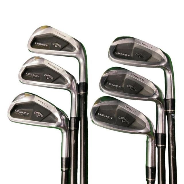 【中古】 キャロウェイ LEGACY BLACK 6S アイアンセット IR Tour AD AD-85 (フレックスS) メンズ 男性用 右利き 右用 Cランク ゴルフクラブ