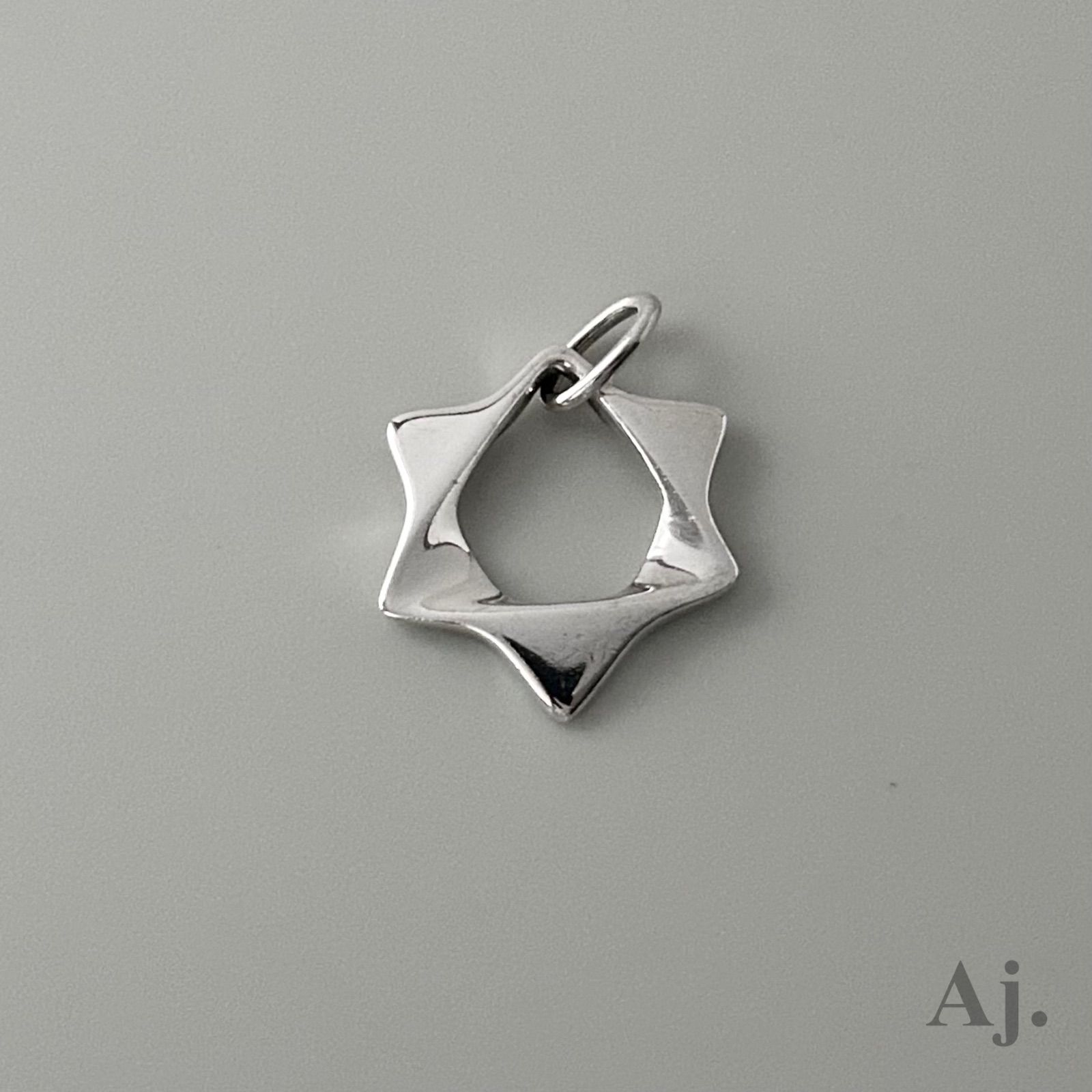 ジョージジェンセン 177 スター 星 ヘキサゴン 六芒星 ネックレス ペンダント トップ ヴィンテージ AG925 Georg Jensen