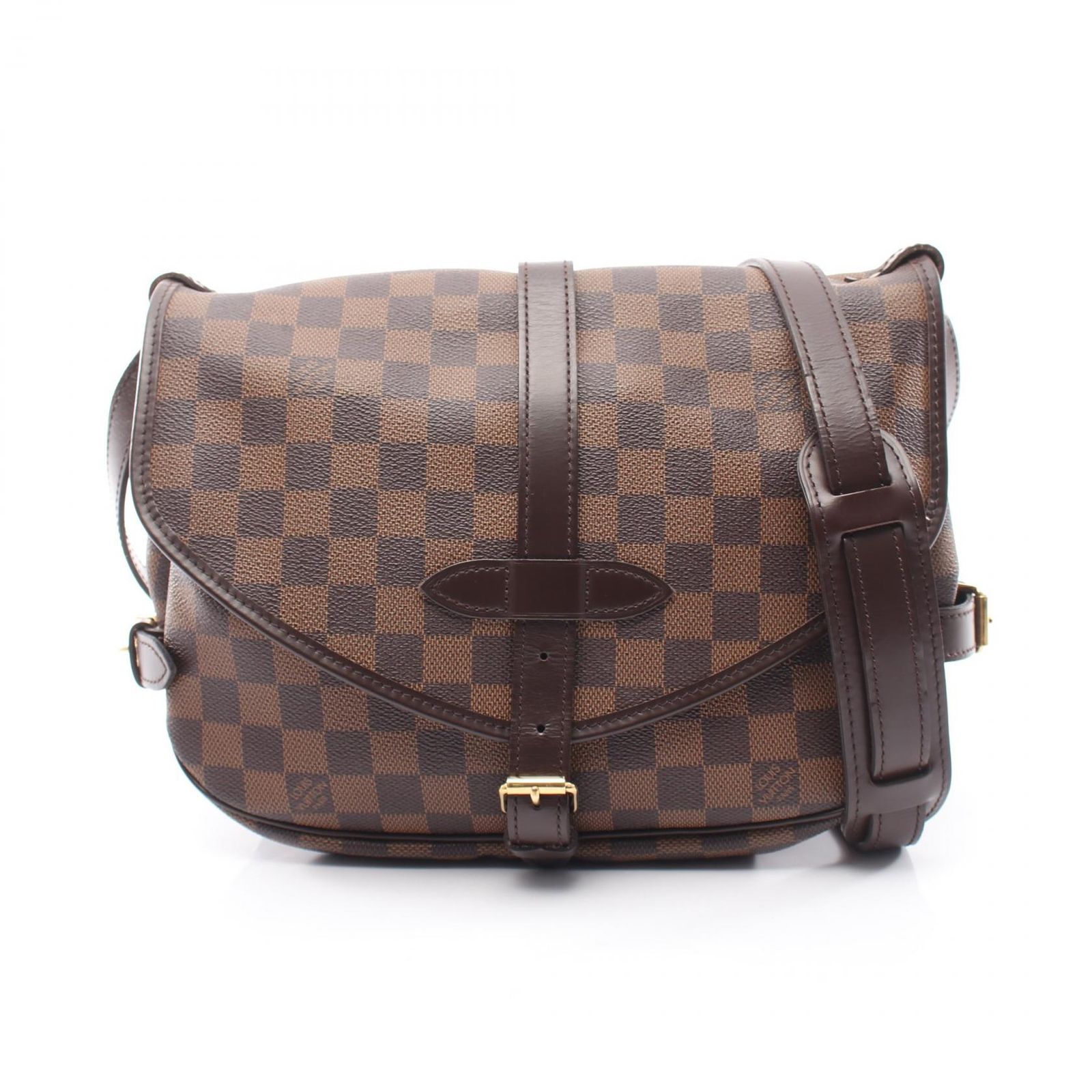 ルイ・ヴィトン LOUIS VUITTON ショルダーバッグ ソミュール30 ダミエエベヌ N48081 PVCコーティングキャンバス レザー ソミュール30 レディース Used A 104,390円
