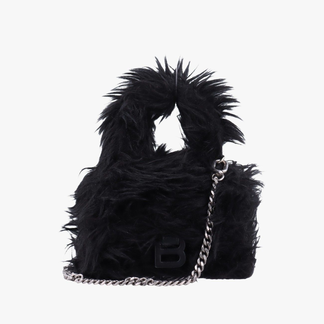 バレンシアガBalenciagaアワーグラス ブラック フェイクファー 676933.1000.S.1317
