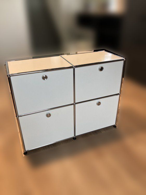 【中古品】USM ハラーシステムキャビネット 2列2段 デザイナーズ家具