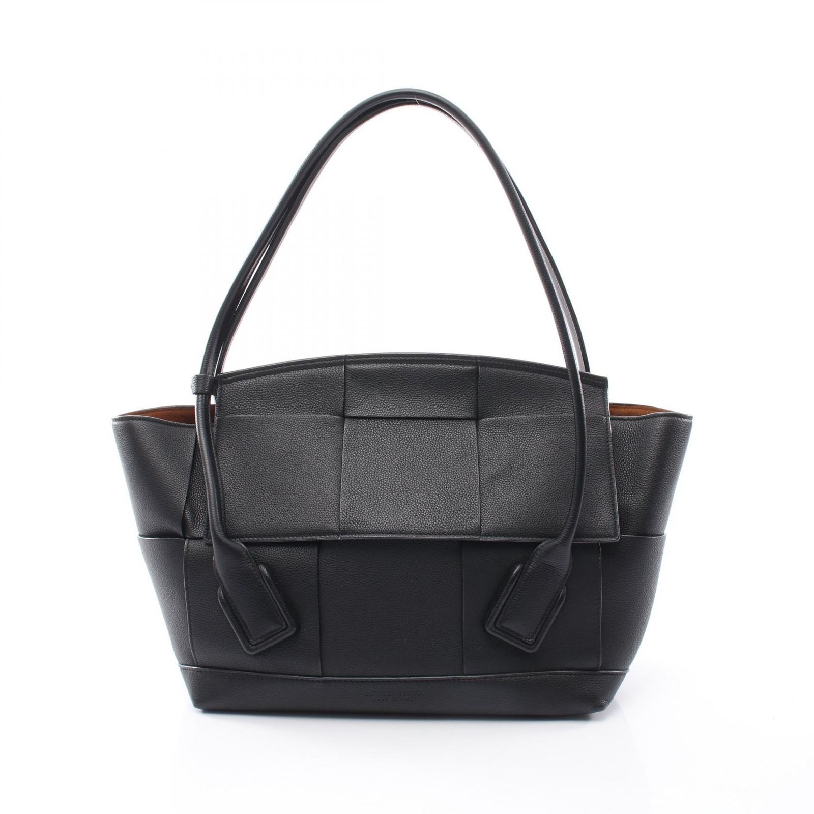 ボッテガヴェネタ BOTTEGA VENETA トートバッグ アルコ マキシイントレチャート 598244 ブラック レザー マキシイントレチャート アルコ ミディアム レディース