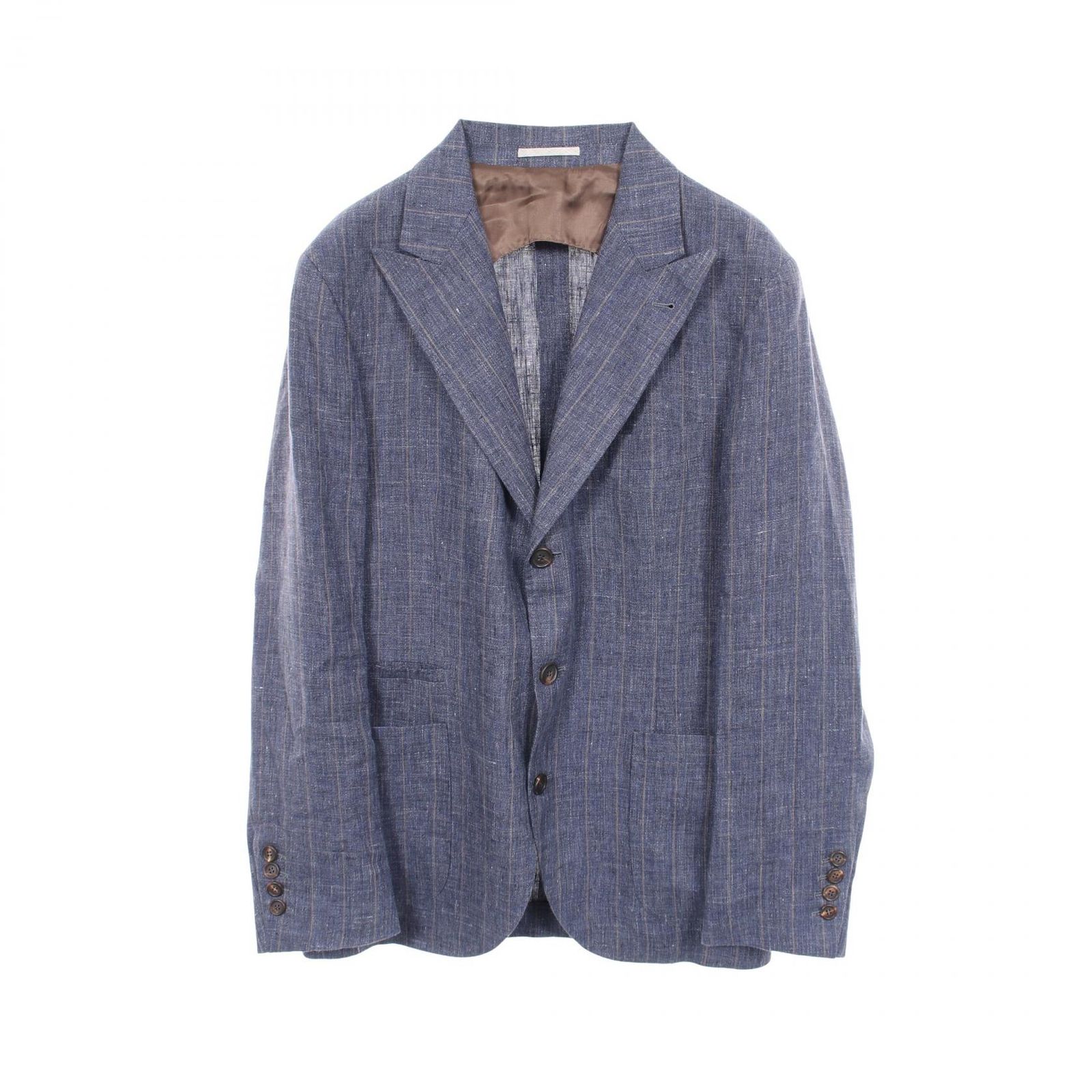 ブルネロクチネリ Brunello Cucinelli テーラードジャケット ストライプ ファブリック ジャケット メンズ Used A