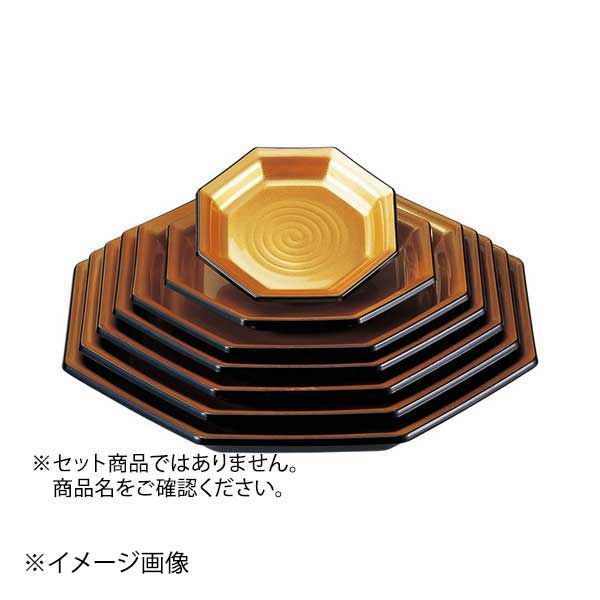 【新品】[TA]八角盛皿 黒内金雅 尺4寸