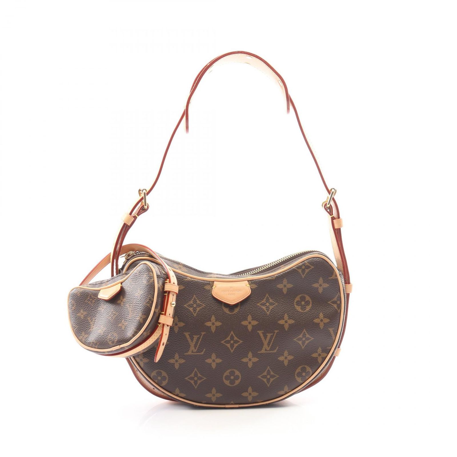 ルイ・ヴィトン LOUIS VUITTON ショルダーバッグ クロワッサン モノグラム M46828 PVCコーティングキャンバス レザー クロワッサン レディース Used A