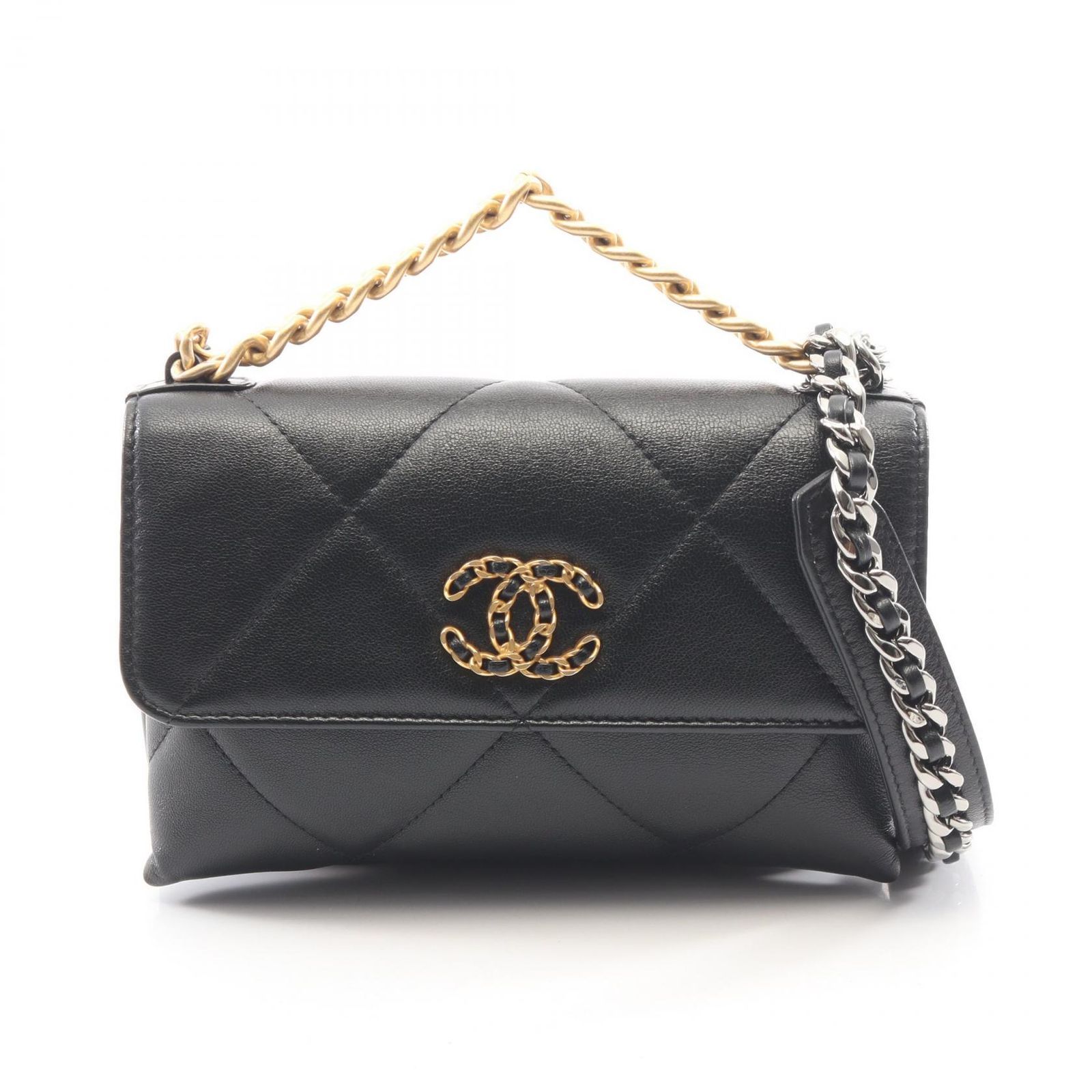 シャネル CHANEL ショルダーバッグ CHANEL19 マトラッセ コンビ金具
