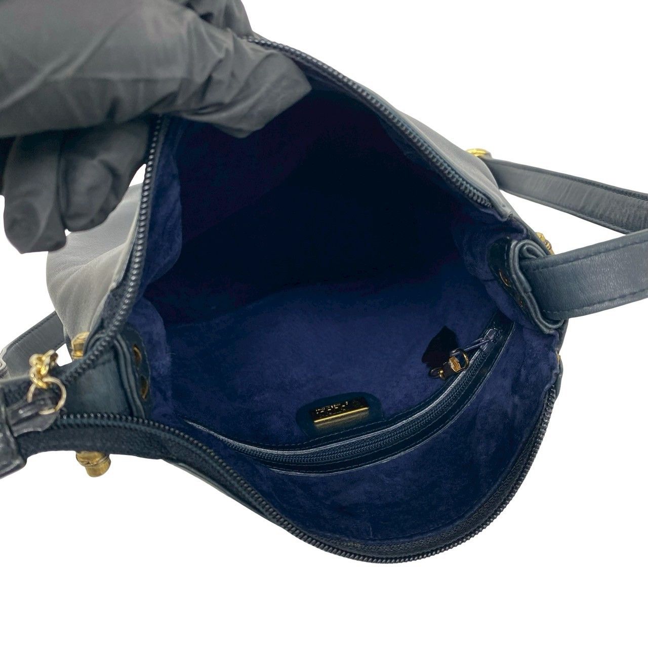 極 美品 GUCCI グッチ オールドグッチ GG ロゴ バンブー 金具 レザー