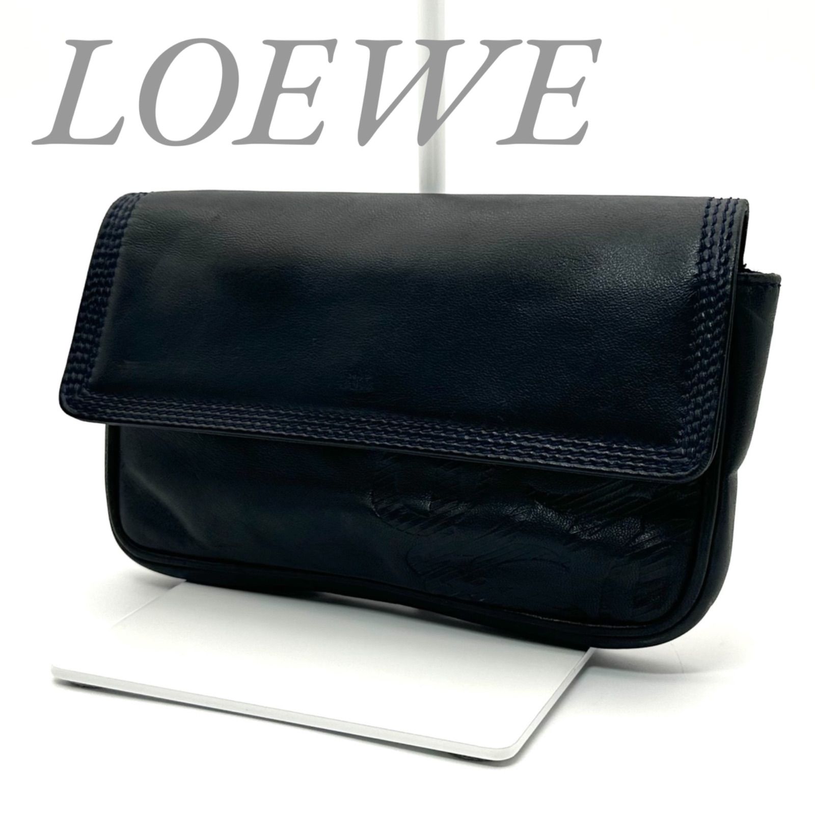 B5714】 LOEWE ロエベ クラッチバッグ セカンドバッグ アナグラム