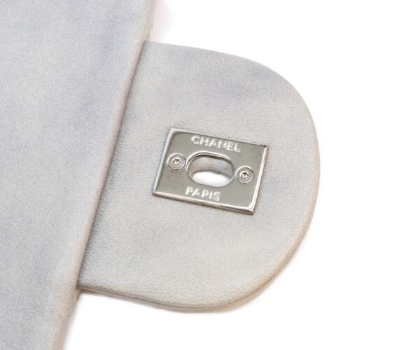 CHANEL シャネル グレー カーフ レイン デカマトラッセ35 シングル