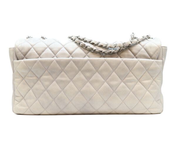 CHANEL シャネル グレー カーフ レイン デカマトラッセ35 シングル