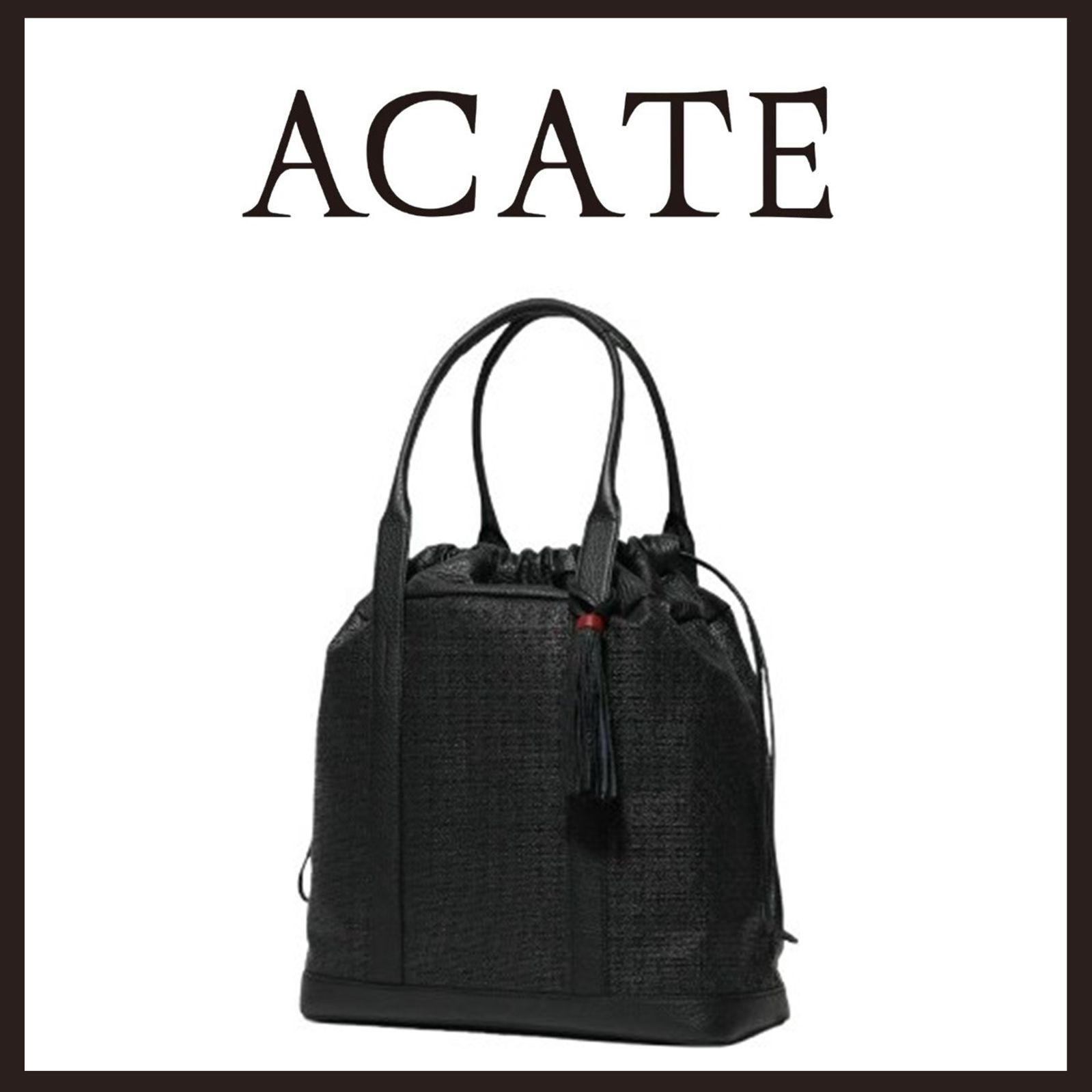 未使用　ACATE (アカーテ)　BAMBINO FABRIC トートバッグ　ブラック