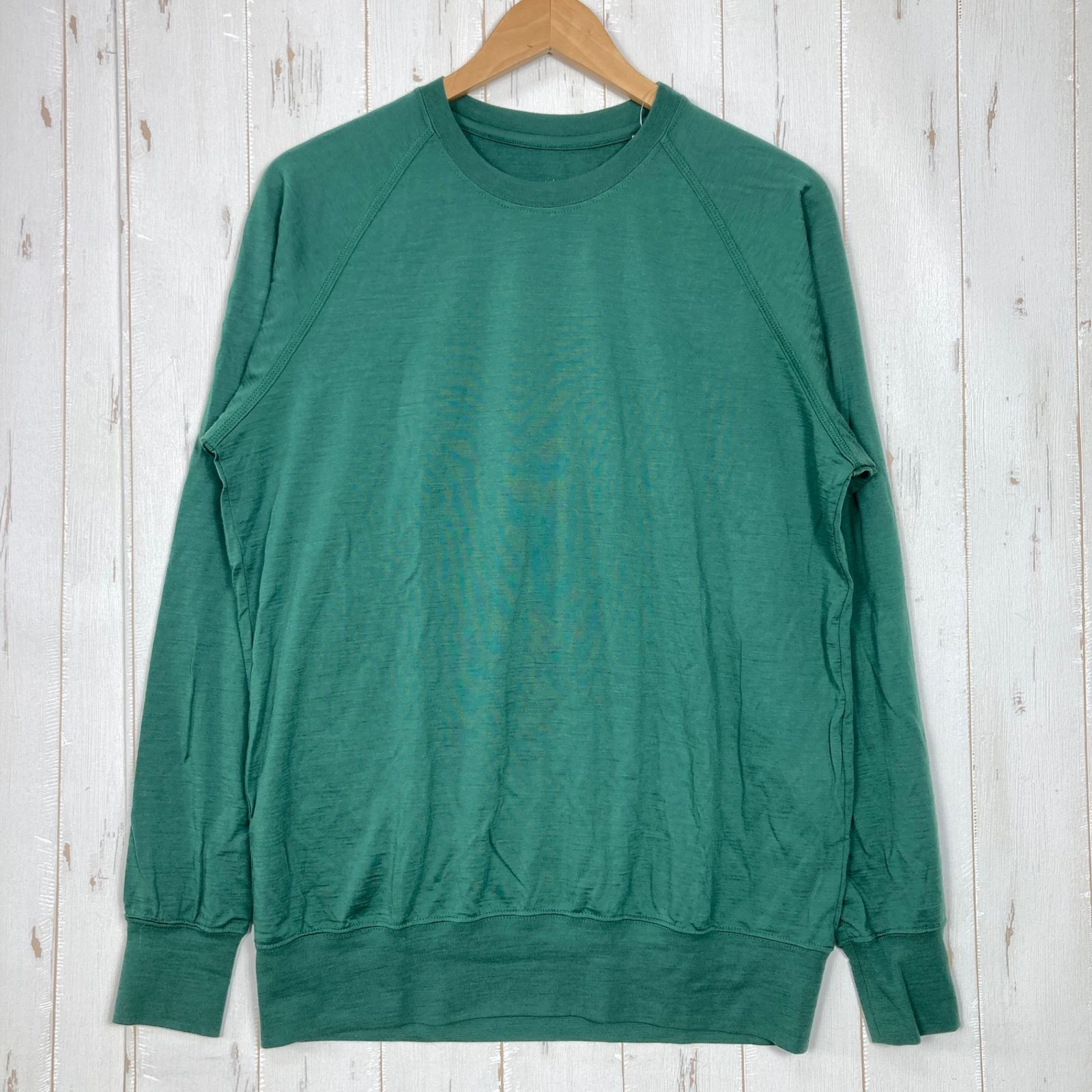 ✉️Unisex M グリーン系 2023 Yamatomichi ( 山と道 ) 100% メリノ プルオーバー 100% Merino Pullover Green メリノウール ウェア トップス インナー シャツ ロングスリーブTシャツ