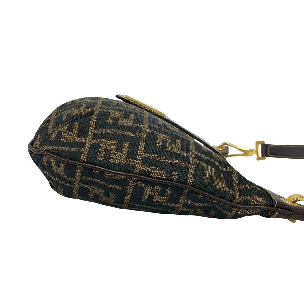 極 美品 FENDI フェンディ ヴィンテージ FF ロゴ 金具 ズッカ 柄