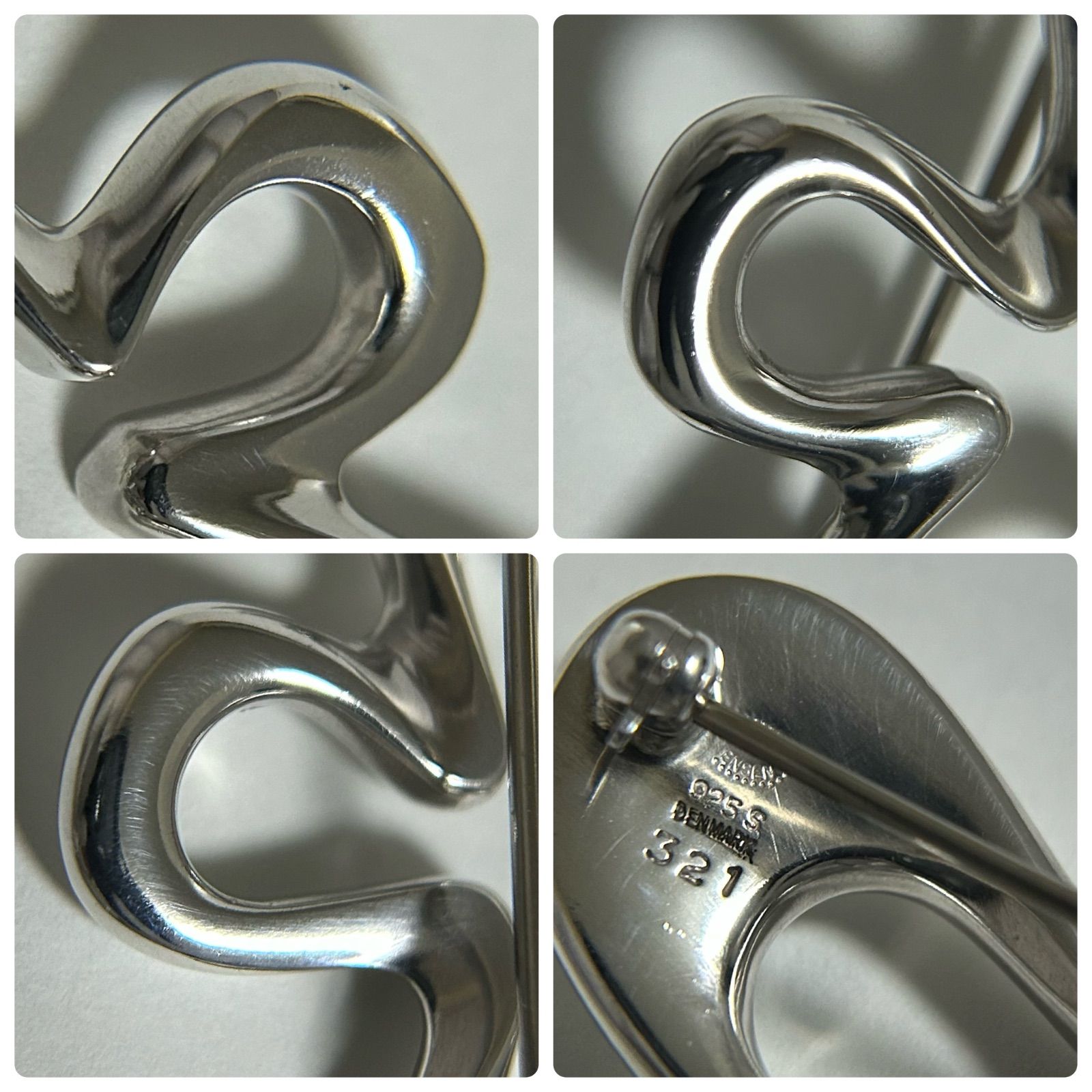   ジョージジェンセン シルバー925 321 ブローチ ジョージジェンセン ブローチ 321 スプラッシュ 925 Georg Jensen