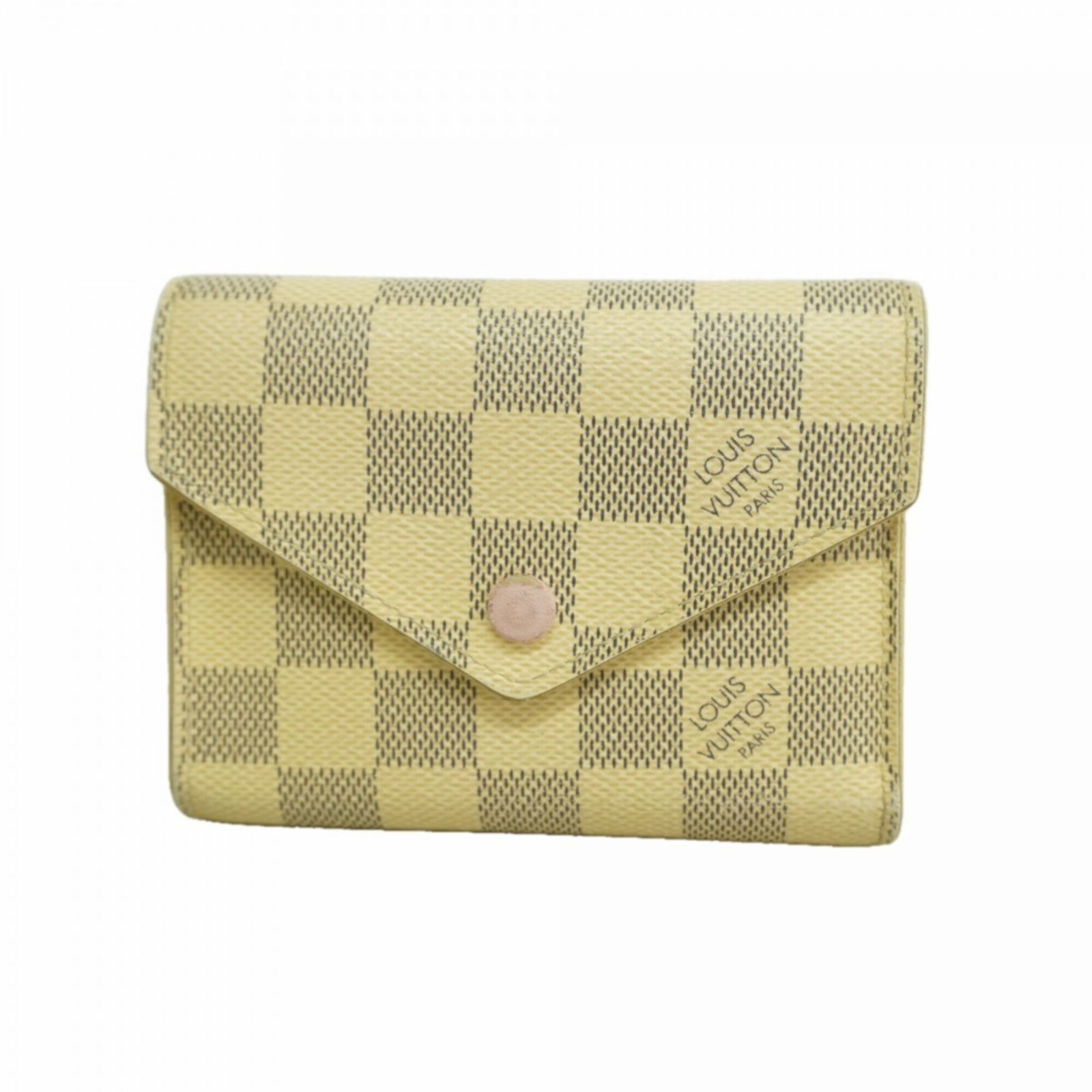 ルイ・ヴィトン(Louis Vuitton) ルイ・ヴィトン 三つ折り財布 ダミエ・アズール ポルトフォイユヴィクトリーヌ N64022 ホワイトレディース