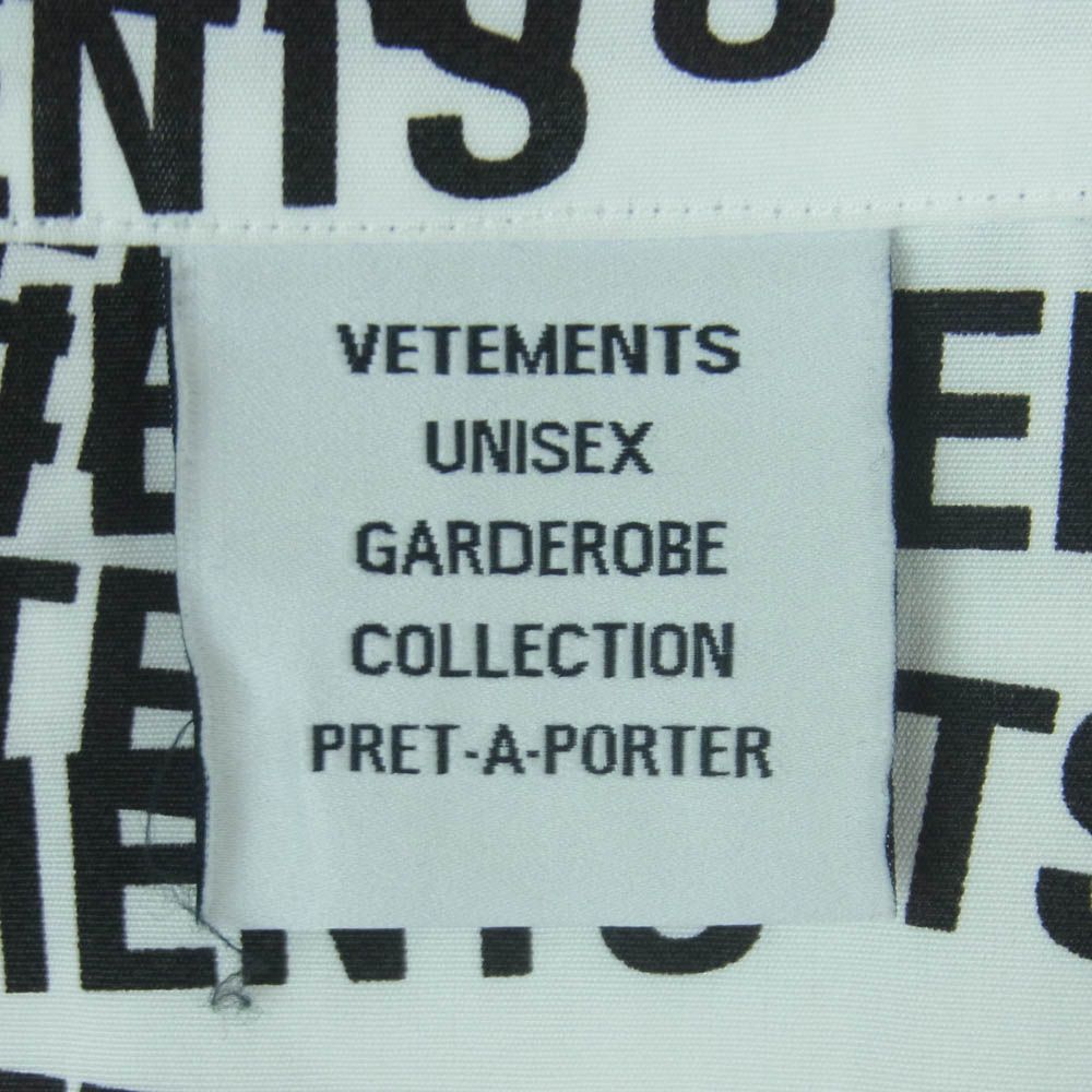 VETEMENTS ヴェトモン 22SS UE63SH161W スタンプロゴ 総柄 長袖