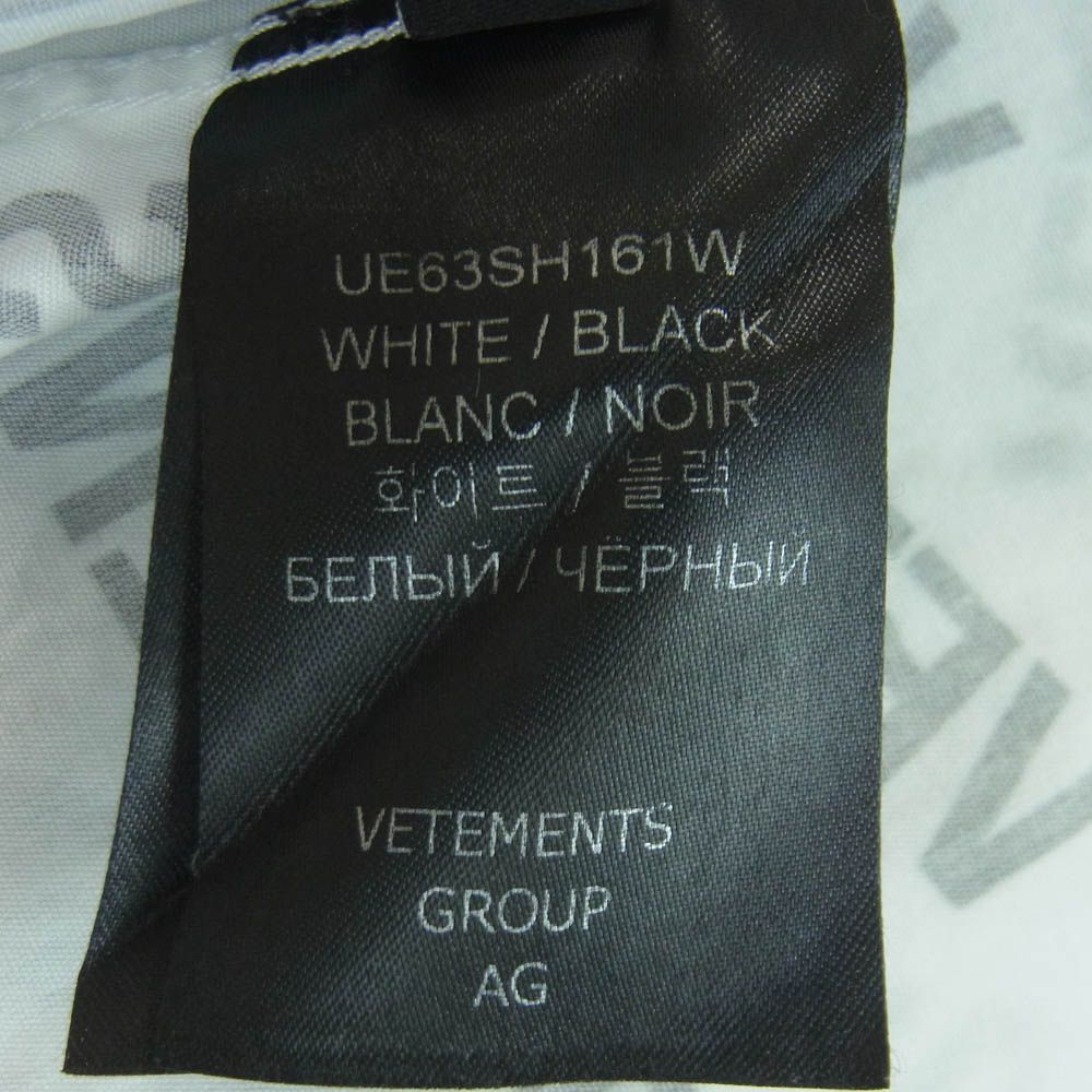 VETEMENTS ヴェトモン 22SS UE63SH161W スタンプロゴ 総柄 長袖