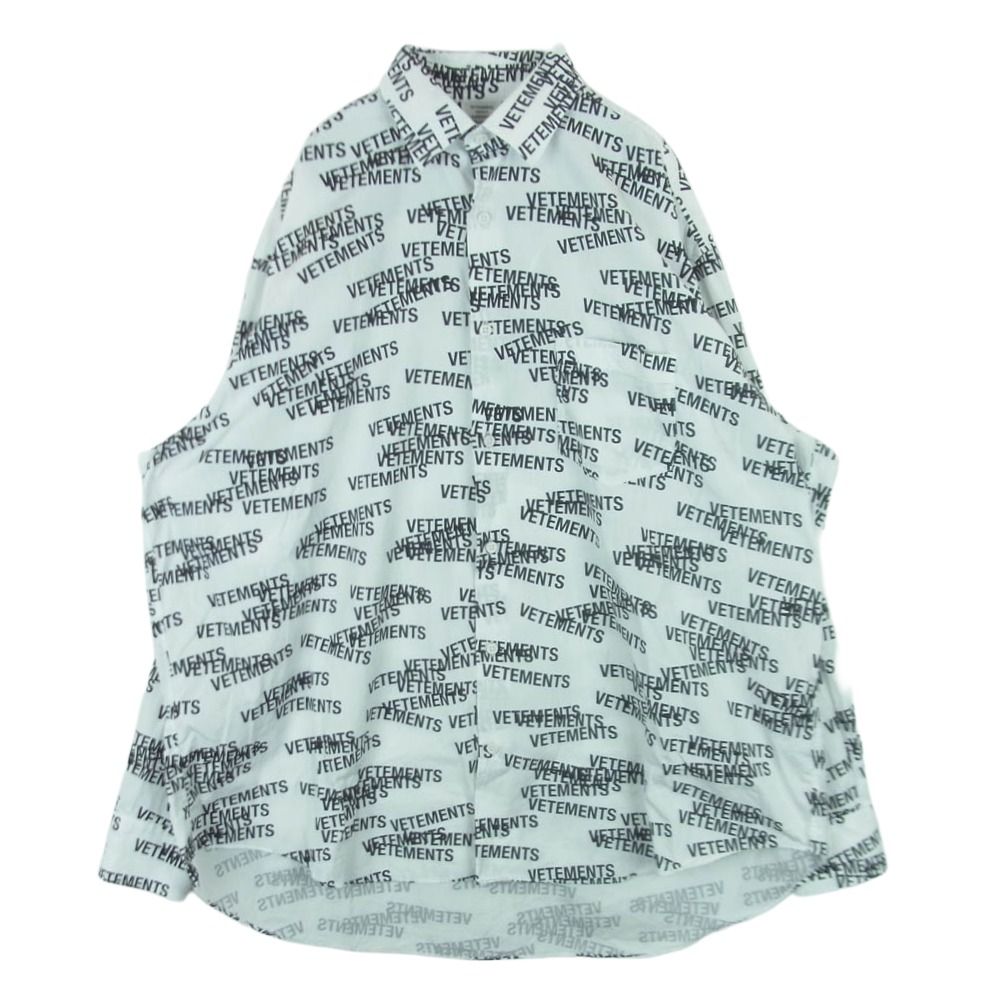 VETEMENTS (ヴェトモン) 22SS 水着 Ｍサイズ VETEMENTS ヴェトモン 22SS UE63SH161W スタンプロゴ 総柄 長袖