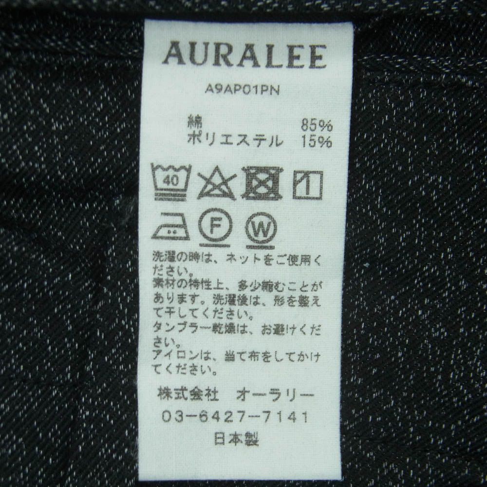 AURALEE オーラリー 19AW A9AP01PN WASHED FINKX POLYESTER CHINO
