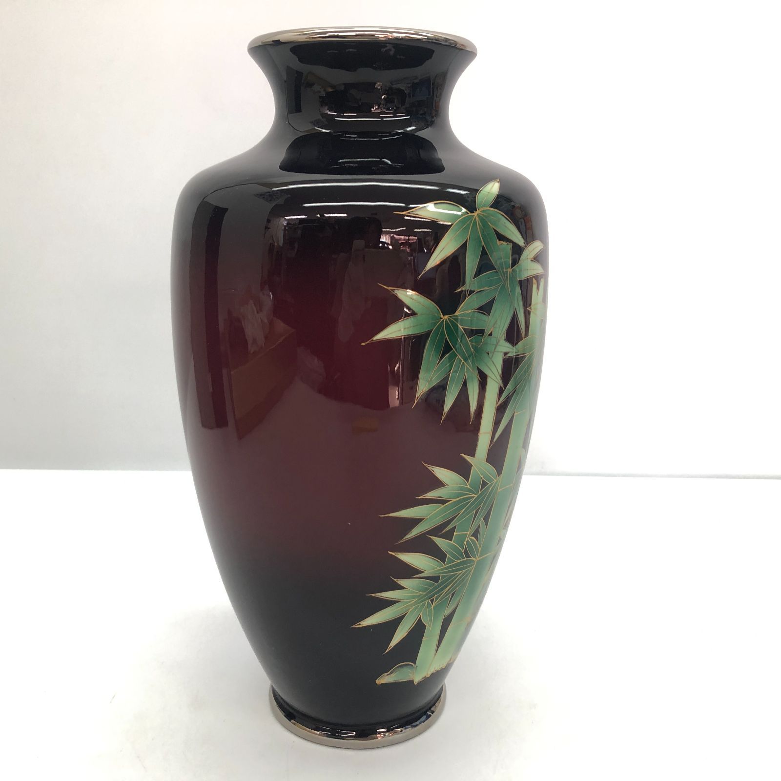 未使用】保管品 冨士七宝陶苑 富士七宝陶器 七宝焼 花瓶 花器 花生 花