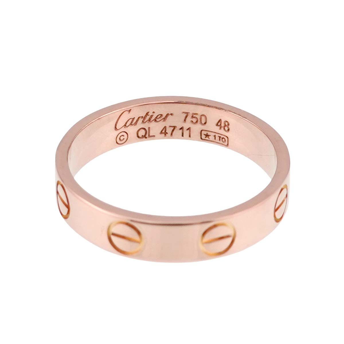 カルティエ Cartier ミニラブ #48 リング K18 PG ピンクゴールド 750